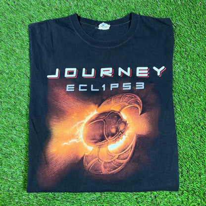2011 Journey North American Tour Black Tee Size Medium USED v16652