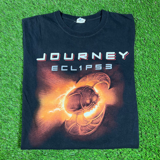 2011 Journey North American Tour Black Tee Size Medium USED v16652