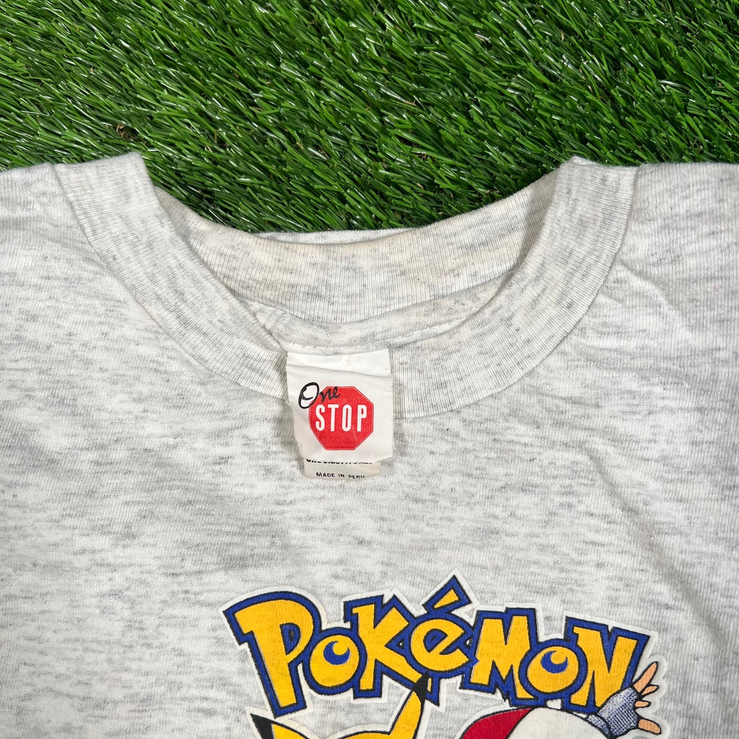 Y2K Pokemon Ash Grey Longsleeve Size Small USED v17938