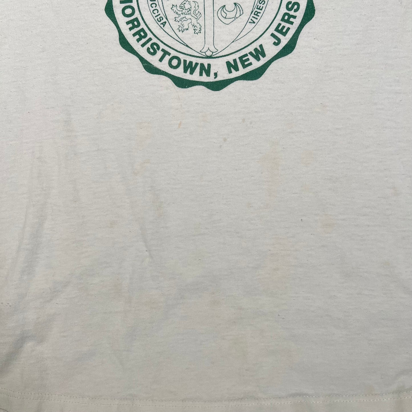 1980s Delbarton School White Tee Size XL USED v17634