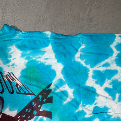 1994 Billy JoelElton John Once in A Lifetime Tour Blue Tie Dye Tee Size XL USED v19250