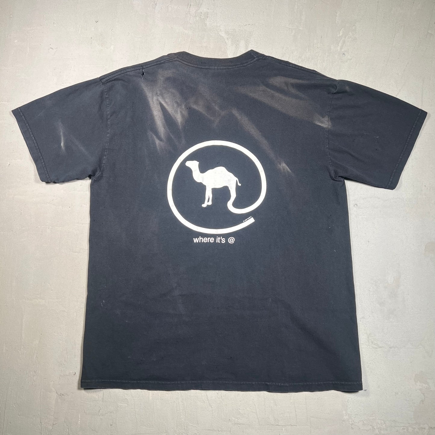 1997 Camel Logo Tee Black Size XL USED v19385