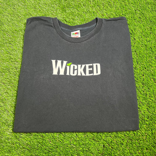 Y2K Wicked Promo Black Tee Size 2XL USED v16517