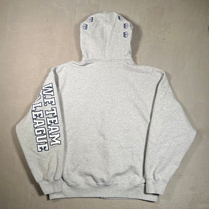 Supreme League Champs Grey Zip Up Hoodie Size Large USED x17400
