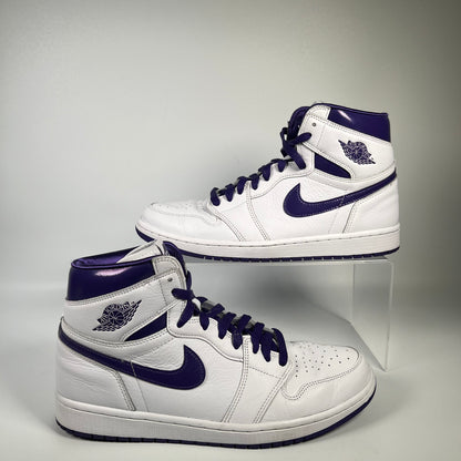 Jordan 1 Court Purple Size 10m / 11.5w USED s17893