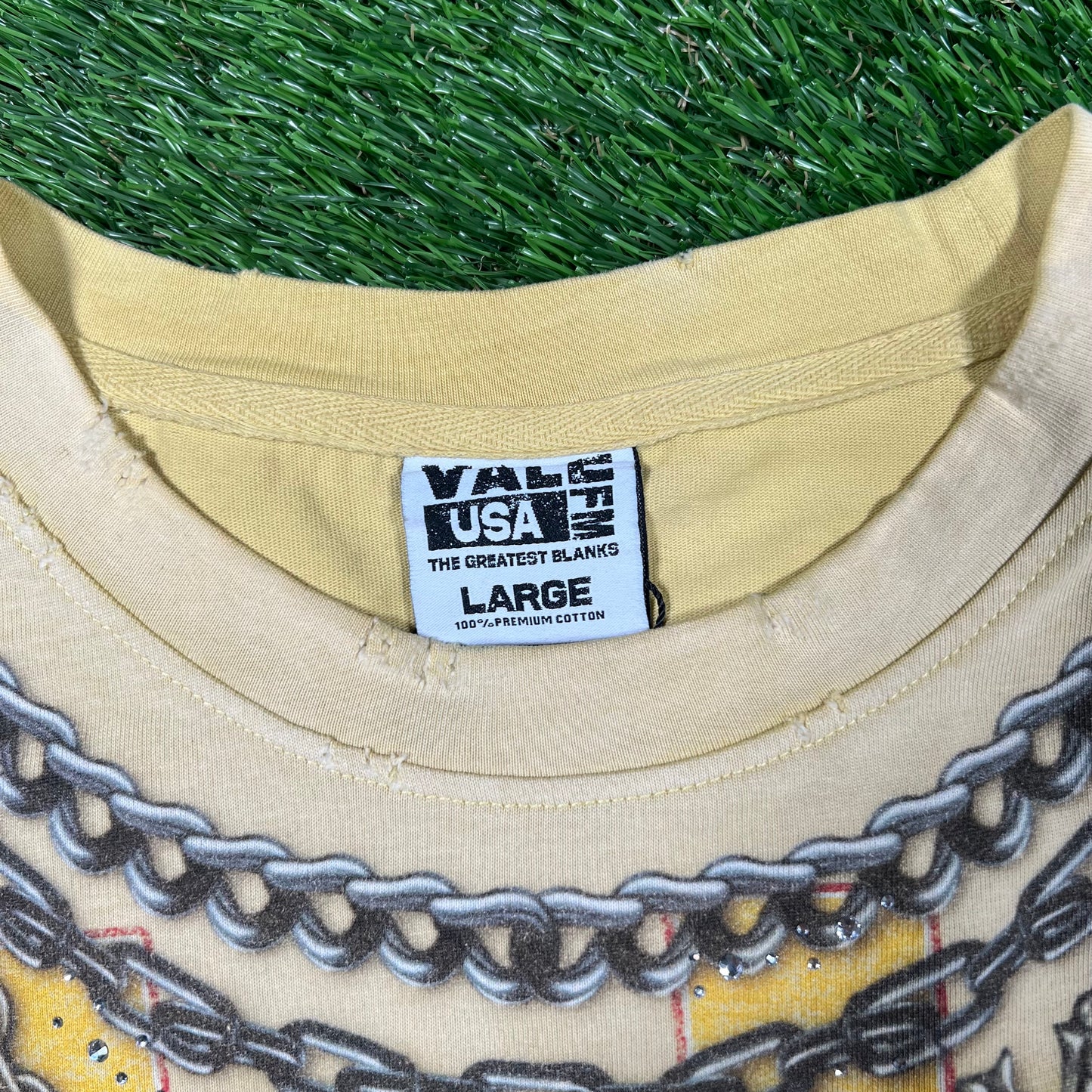Vale Golden Era Chambers Yellow Tee Large NEW x14771