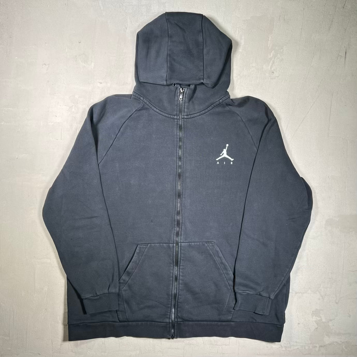 Jordan Tech Black Zip Up Hoodie Size 3XL USED v20250