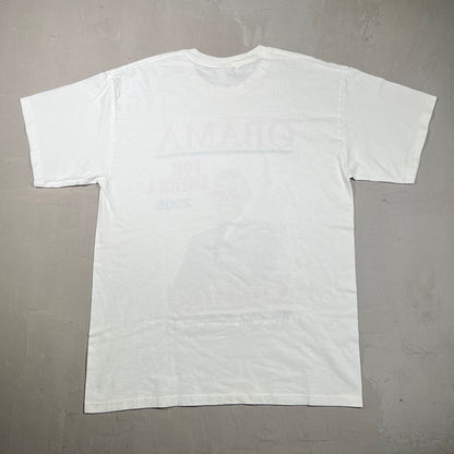 2008 Obama Change Believe In White Tee Size Large USED v19321