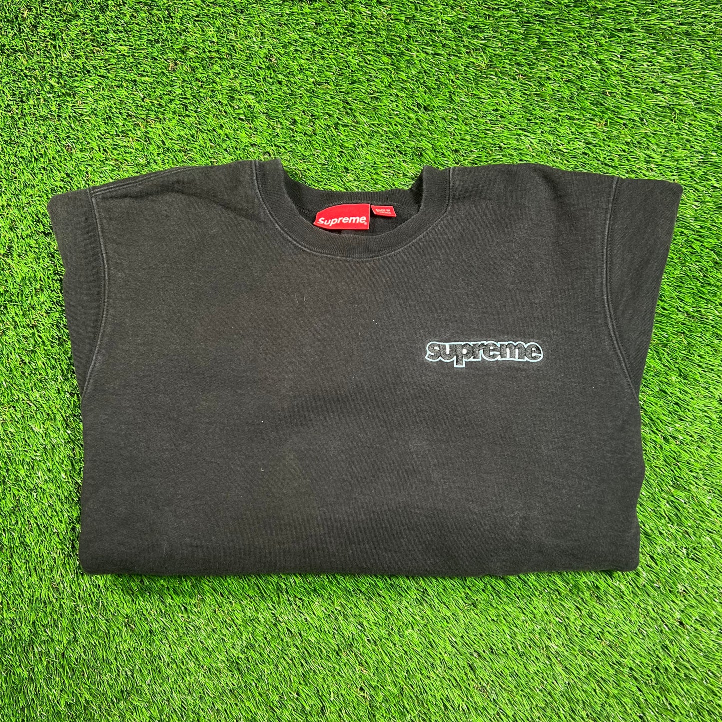 Supreme Connect Black Crewneck (2018) Size Medium USED x16482