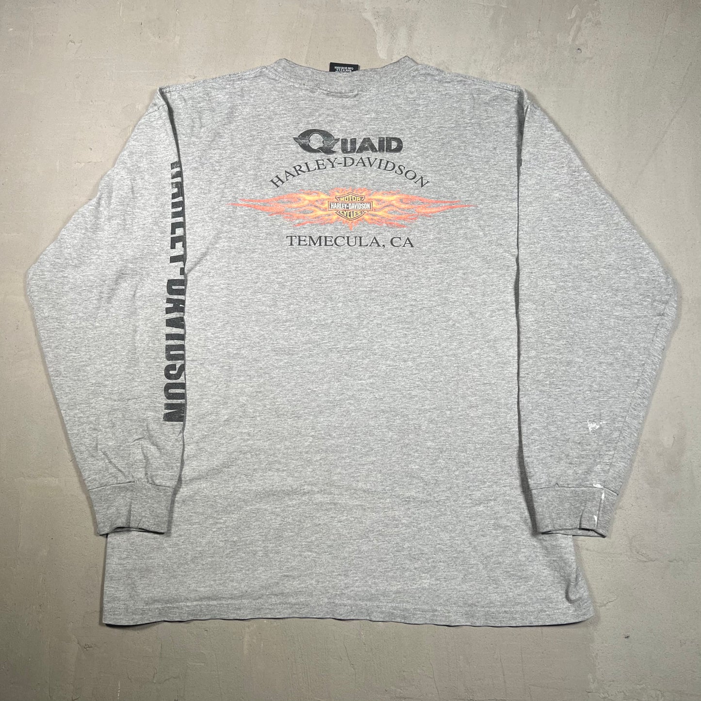 2002 Harley Davidson Temecula Grey Longsleeve Size XL USED v18984