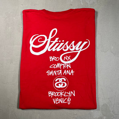 Stussy Dover St Market DSM City Red Tee Size XXL USED x17605