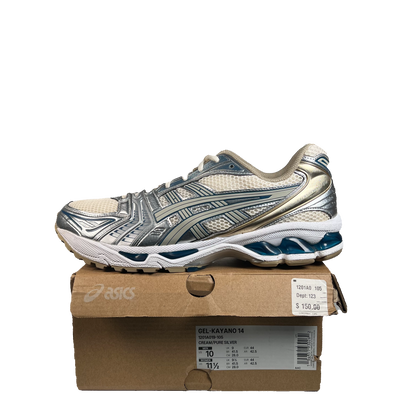 Asics Gel-Kayanio 14 Cream Pure Silver Champagne (2021) Size 10 USED s22259