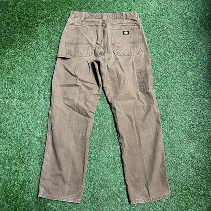 Dickies Brown Work Pants Size 34x32 USED v10921