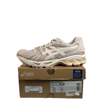 Asics Gel Kayano 14 Simply Taupe Oatmeal (2023) Size 8.5 USED s22309