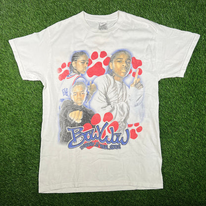2002 Lil Bow Wow Scream 2 Tour Rap Style White Tee Size Medium USED v17939