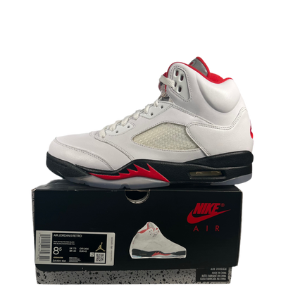Jordan 5 Fire Red Silver Tongue (2020) Size 8.5 NEW S18630