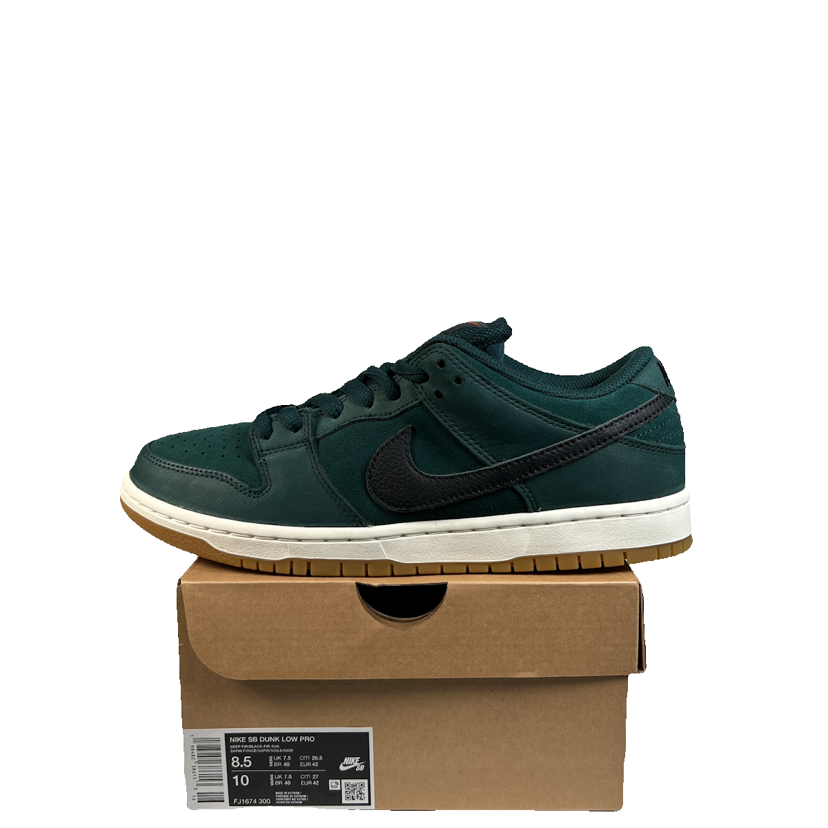 Nike SB Dunk Low Pro Deep Fir (2025) Size 8.5 NEW s23335