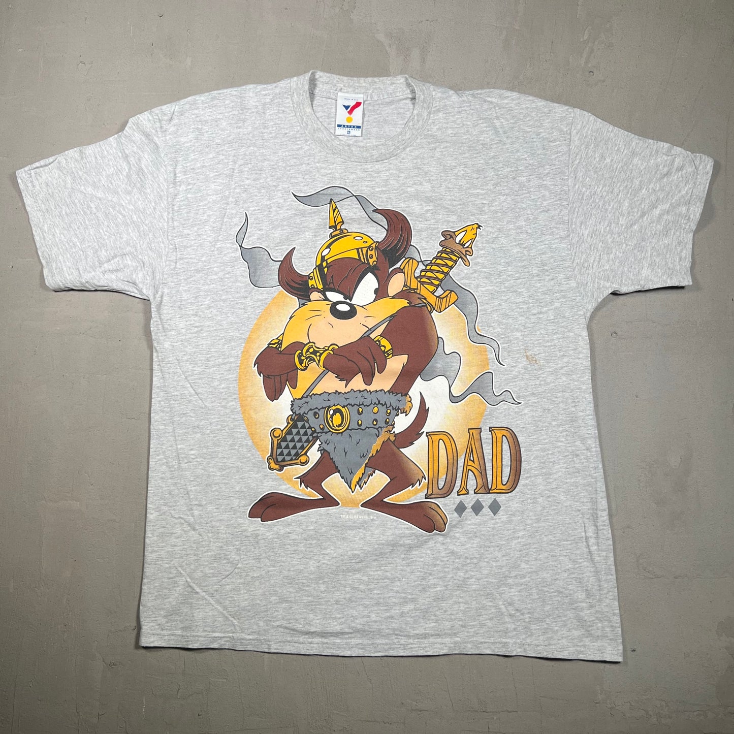 1994 Dad Taz Bar-B-Q-Narian Grey Tee Size XL USED v19259