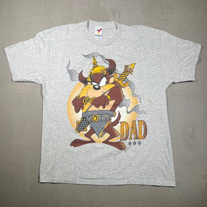 1994 Dad Taz Bar-B-Q-Narian Grey Tee Size XL USED v19259