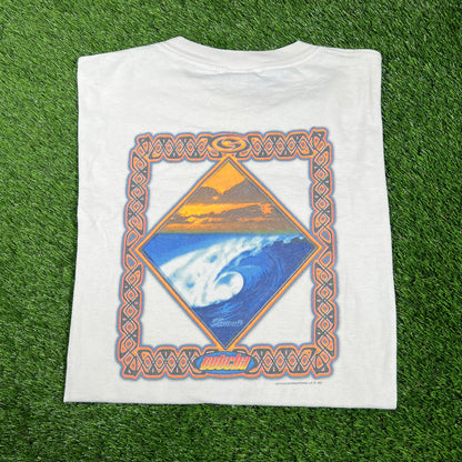 1997 Gotcha White Surf Tee Size XL USED v17382