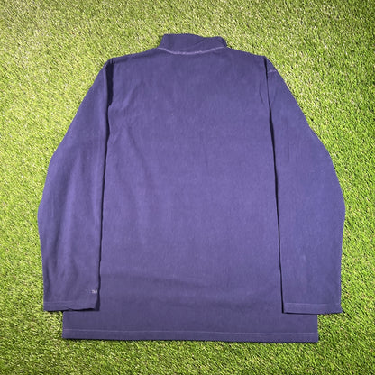 North Face Navy Blue Quarter-Zip FLeece SIze XL USED v17900