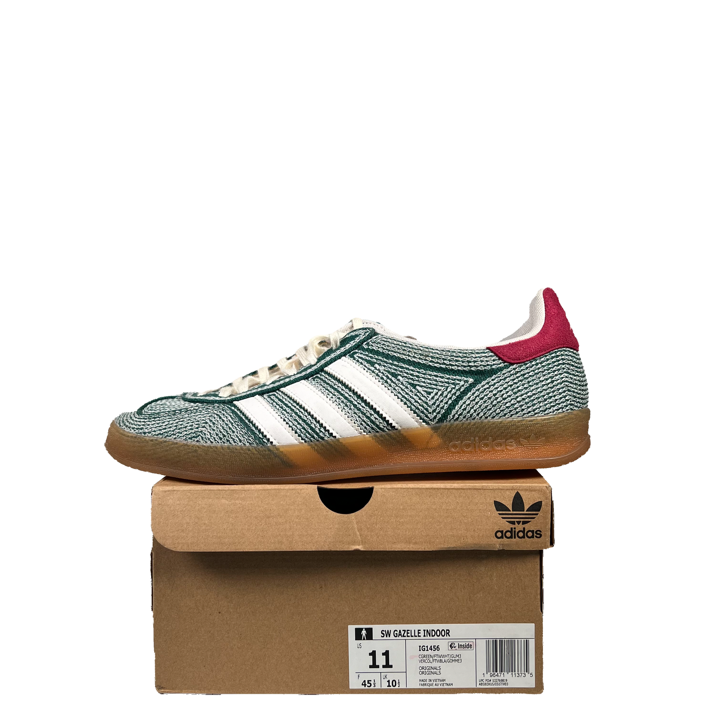 Adidas Gazelle Sean Wotherspoon Hemp Green (2023) Size 11 USED s20747