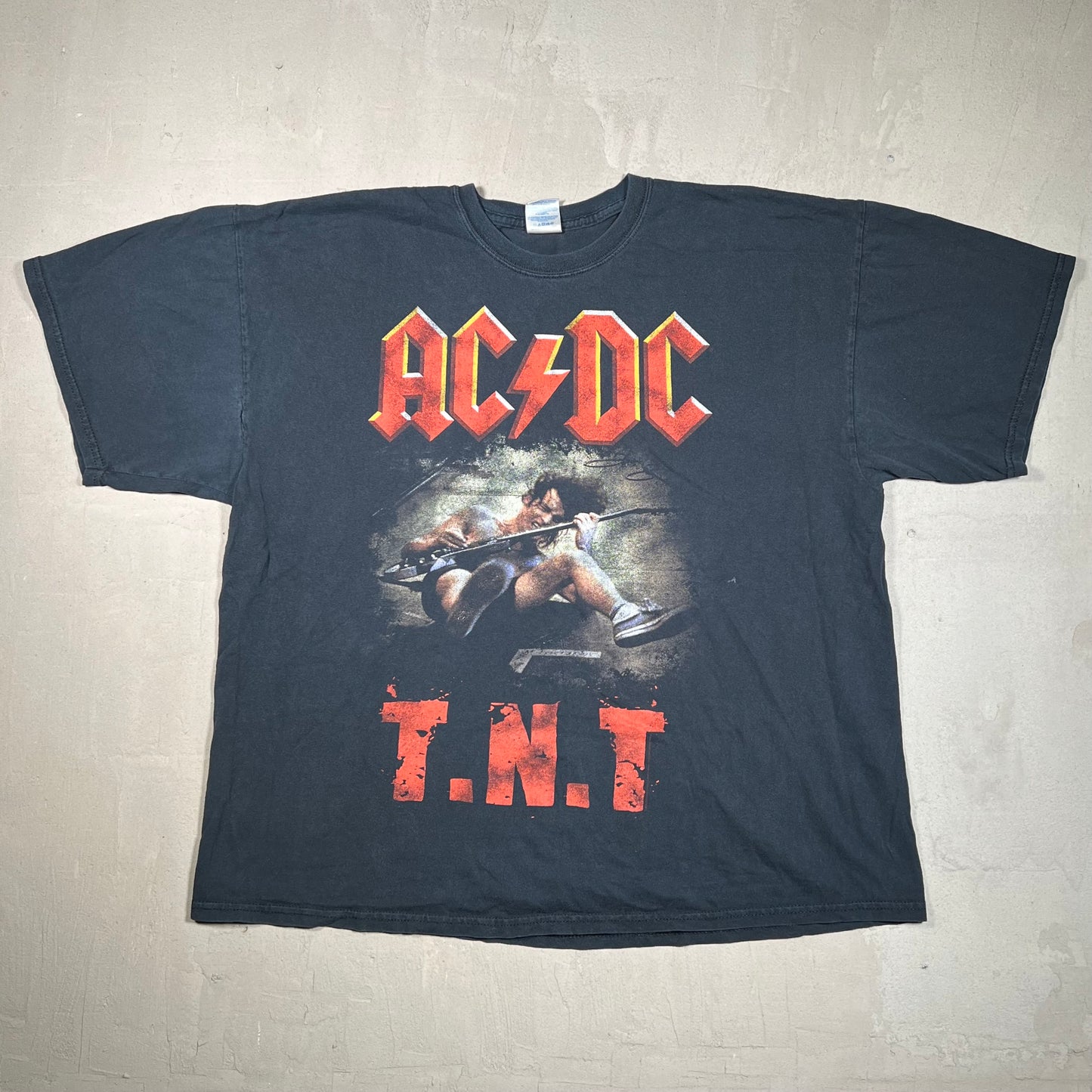 Y2K ACDC T.N.T. Black Tee Size XXL USED v19355