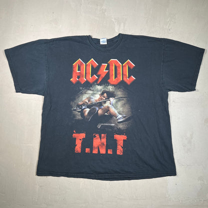 Y2K ACDC T.N.T. Black Tee Size XXL USED v19355