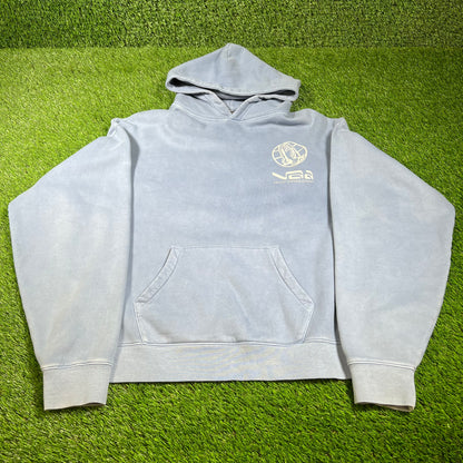 Drake Related "Abloh Engineering" Blue Hoodie Size Medium USED x14308
