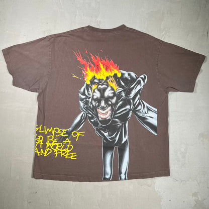 Travis Scott Utopia Feast of Sight Brown Tee Size XXL USED x18454