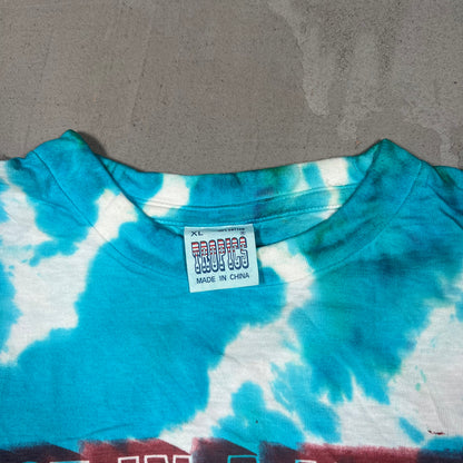 1994 Billy JoelElton John Once in A Lifetime Tour Blue Tie Dye Tee Size XL USED v19250