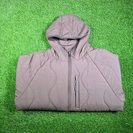 Satta Mauve Primaloft Hooded Down Jacket Size Large USED
