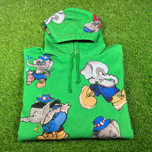 Supreme Elephant Cash Green Hoodie Size XL NEW x14711