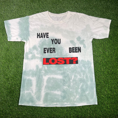 Travis Scott Rolling Loud Have You Ever Been Lost Tie Dye Green Tee Size Medium USED x14560