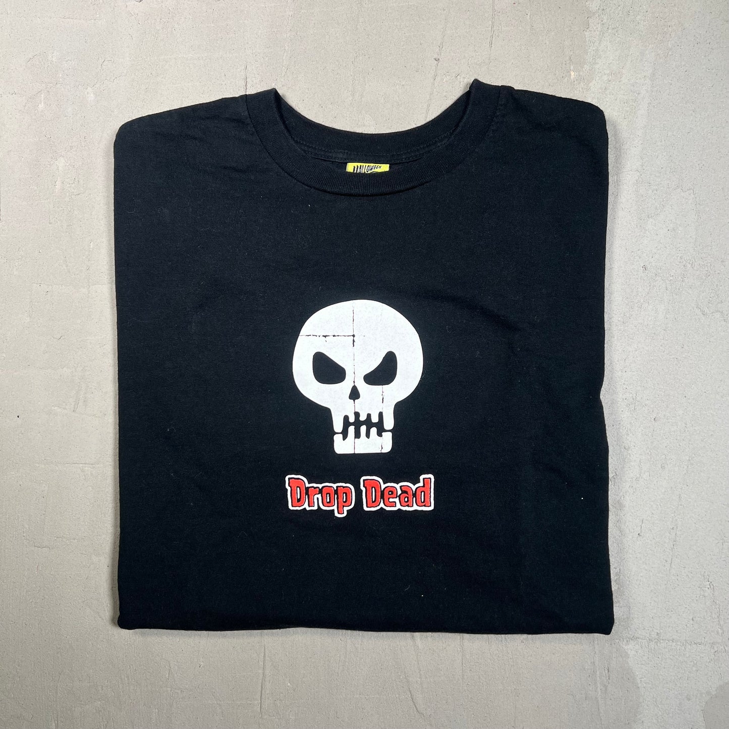 Drop Dead Halloween Black Tee Size XL USED v18898