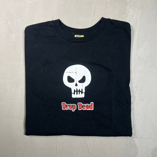 Drop Dead Halloween Black Tee Size XL USED v18898