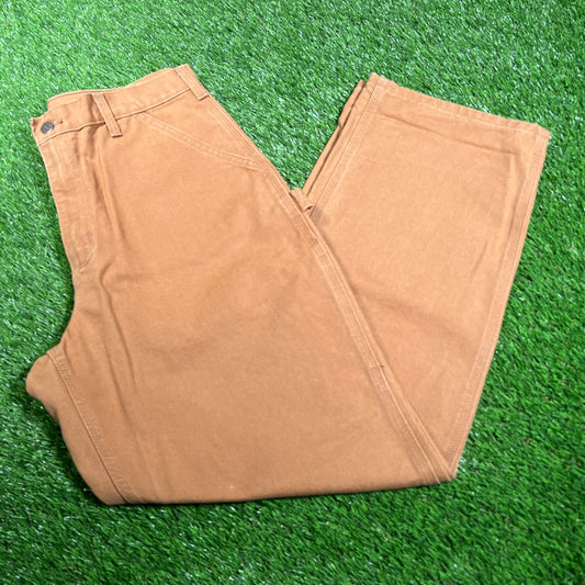 All Caps Studio Be With Work Wear Brown Pants Size Large USED v17926