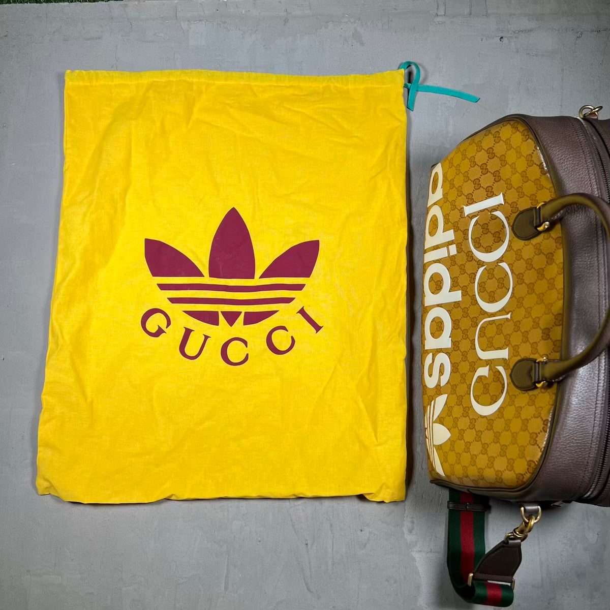 Gucci x Adidas Large Duffle Bag Beige/Brown X12550