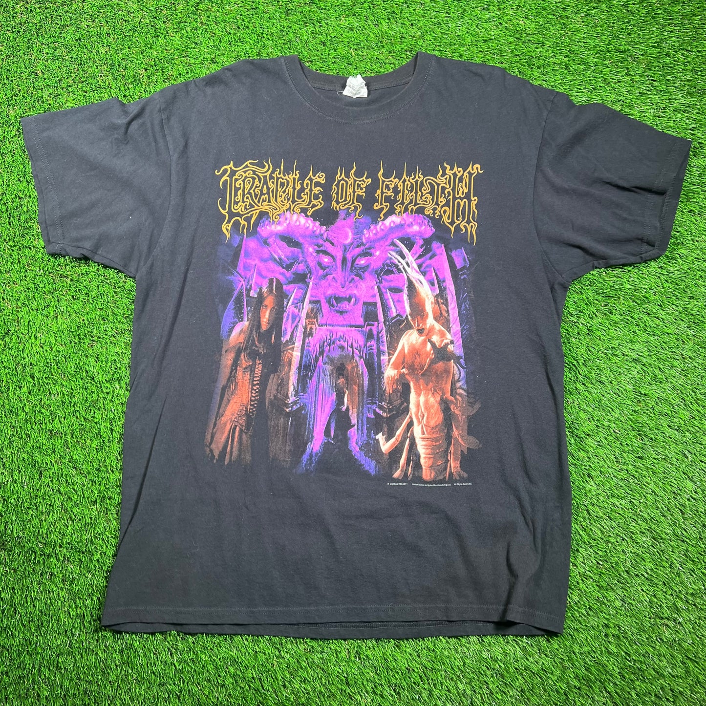 2011 Cradle of Filth Tortured Soul Asylum Black Tee Size XL USED v18679