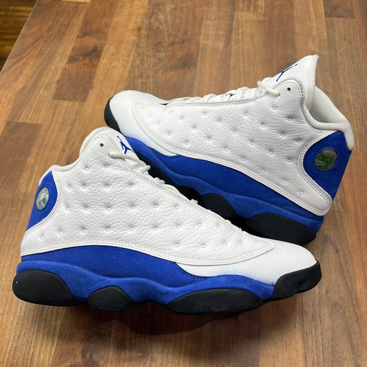 Jordan 13 White Hyper Royal Black Size 11.5 USED s16565