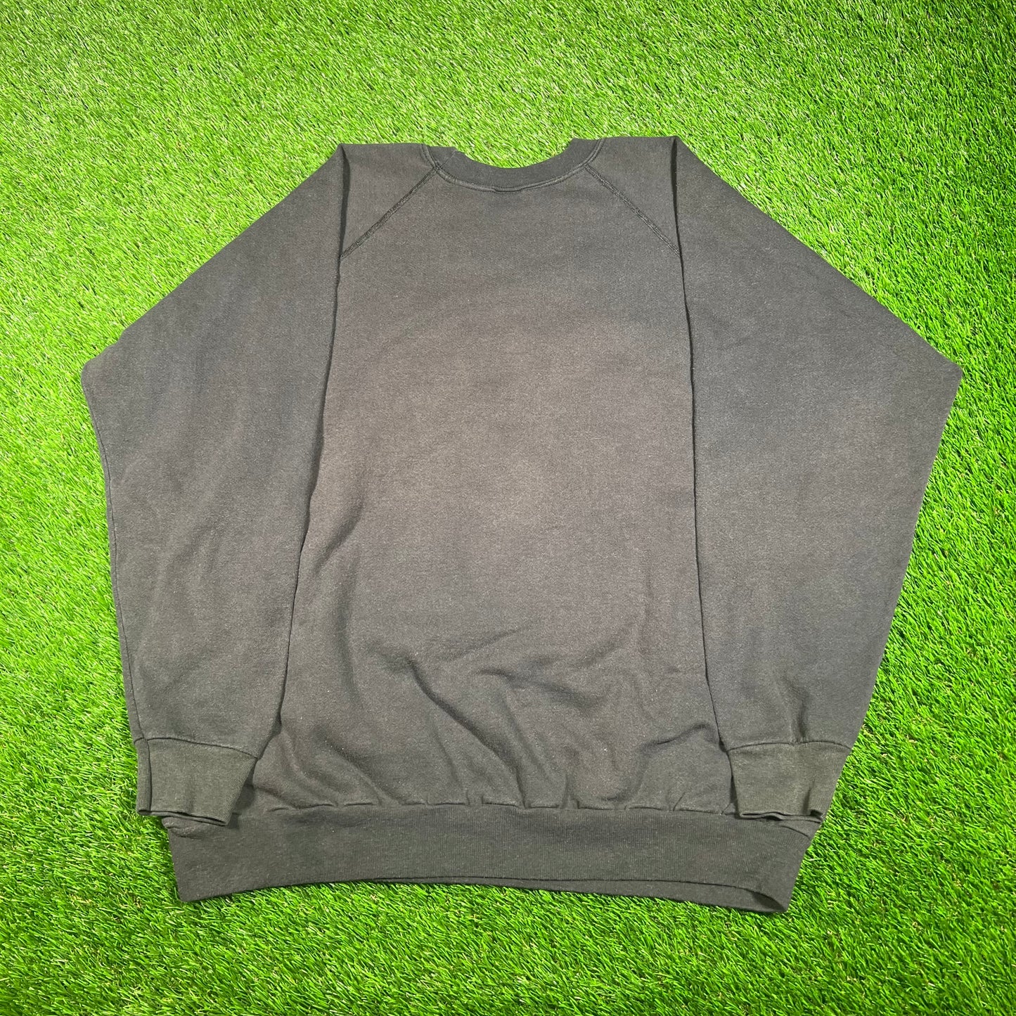 1990s "No Way Out" Washed Black Crewneck Size XXL USED v17631