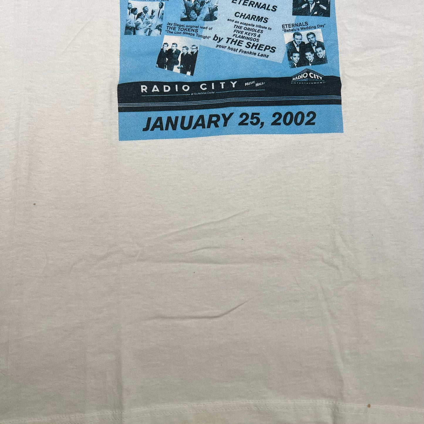 2002 Doo Wopp Radio City White Tee Size Large USED v17419