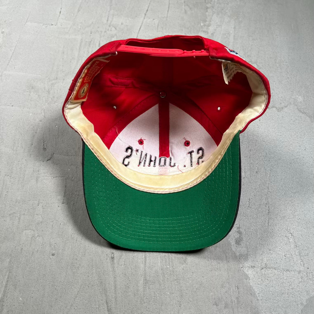 1990s St John's Red/Black Snapback Hat USED v20282