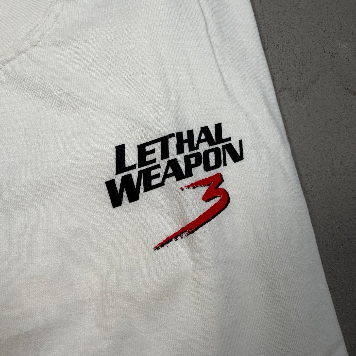 1992 Lethal Weapon 3 Promo White Tee Size XL USED v18050