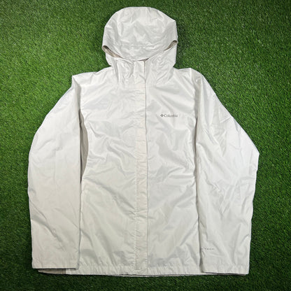 Columbia White Windbreaker Size XXL USED v17838