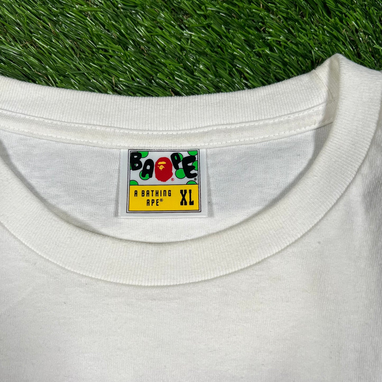 A Bathing Ape x Kid Cudi "Moon Man" White Tee Size XL USED x14501