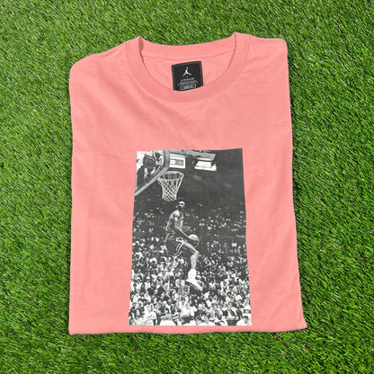 Jordan Union LA Jordan Dunking Salmon Tee Size Medium USED x14665