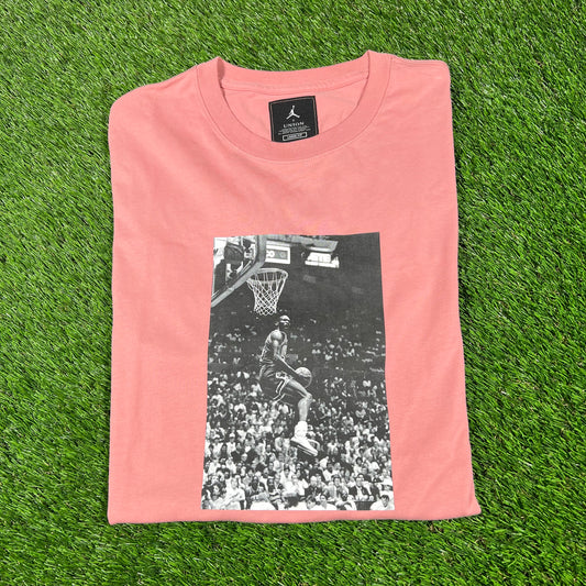 Jordan Union LA Jordan Dunking Salmon Tee Size Medium USED x14665