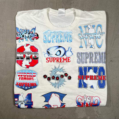 Supreme Flash White Tee (2026) Size Large USED x18690