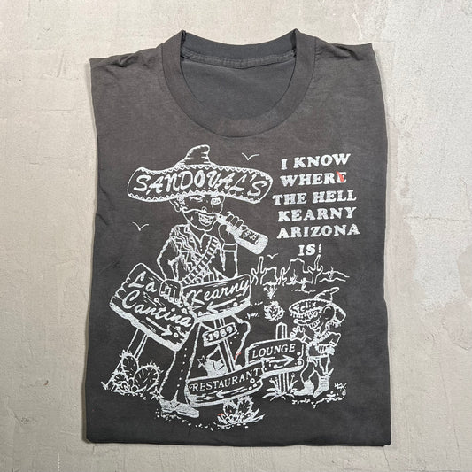1980s Sandovals Bar Black tee Size Medium USED v19473